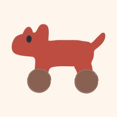 toy dog flat icon elements eps10 N5
