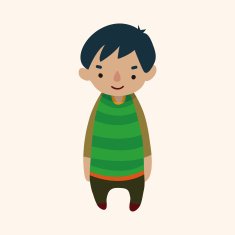 family boy character flat icon elements background eps10 N13
