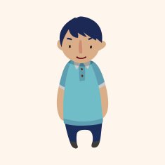 family boy character flat icon elements background eps10 N14