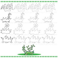 Connect the dots number of images - exercise for kids