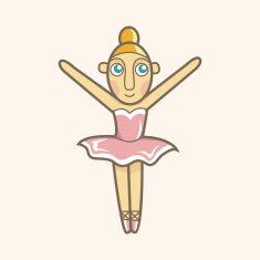 ballet dancer theme elements vector eps N2