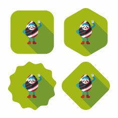 easter costume flat icon with long shadow eps10 N10