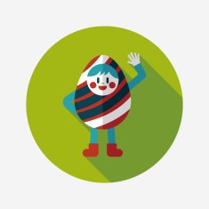 easter costume flat icon with long shadow eps10 N11