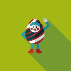 easter costume flat icon with long shadow eps10 N12