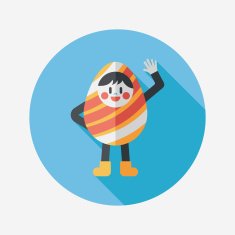 easter costume flat icon with long shadow eps10 N14