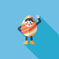 easter costume flat icon with long shadow eps10 N15