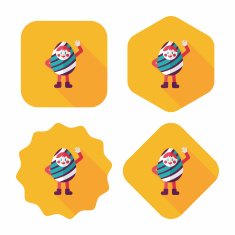 easter costume flat icon with long shadow eps10 N16