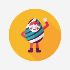 easter costume flat icon with long shadow eps10 N17