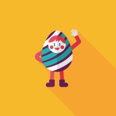 easter costume flat icon with long shadow eps10 N18