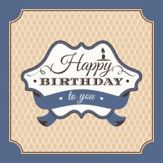 Birthday greeting card vector illustration