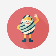 easter costume flat icon with long shadow eps10 N20