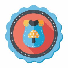baby bib flat icon with long shadow EPS 10 N55