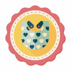 baby bib flat icon with long shadow EPS 10 N58