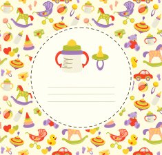 Baby happy birthday greeting card N2