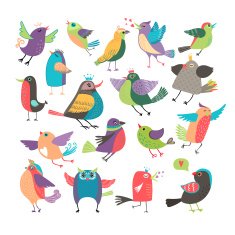 Cute Cartoon Birds N16