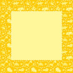 Frame with seamless pattern of funny animals