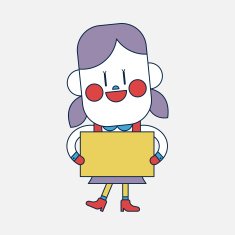 Character illustration design Girl delivering the speech cartoo N2