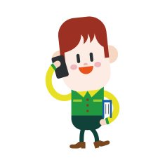 Character illustration design Boy using cell phone cartoon eps N7