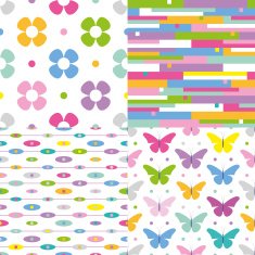 four colorful backgrounds collection N2