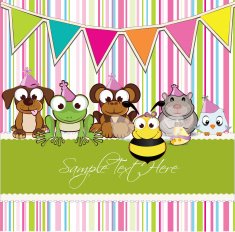 invitation card welcome baby or birthday party