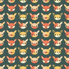 Childrens seamless pattern with hares on dark background