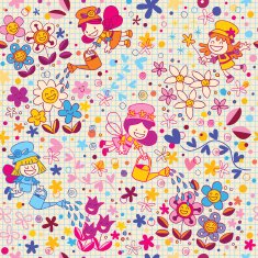 Garden angels pattern