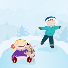 Kids skating on Ice