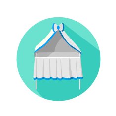 baby cot modern flat style with a long shadow