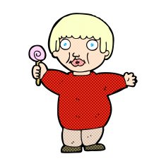 comic cartoon fat child