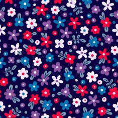 Seamless pattern with cute flowers N2