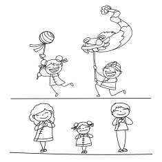 hand drawing Chinese New Year cartoon character N2