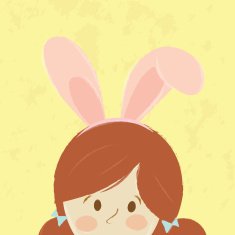 Cute girl ware bunny rabbit ears