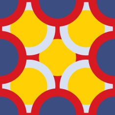 seamless pattern of colored circles