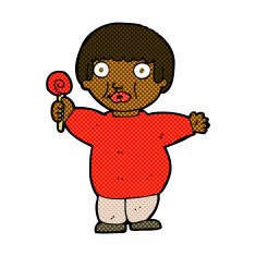 comic cartoon fat child N2