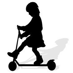 Vector silhouette of a girl N26