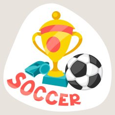 Sports background with soccer symbols