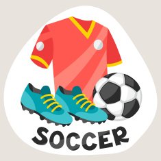 Sports background with soccer symbols N2