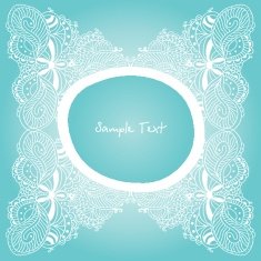 Vintage doodle lace frame N2