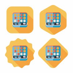 educational toy flat icon with long shadow EPS 10 N7