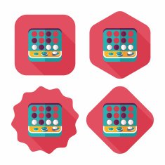 educational toy flat icon with long shadow EPS 10 N9