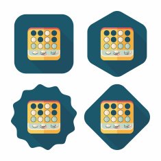 educational toy flat icon with long shadow EPS 10 N10