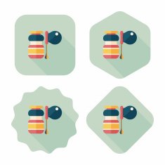 bubbles flat icon with long shadow eps10 N10