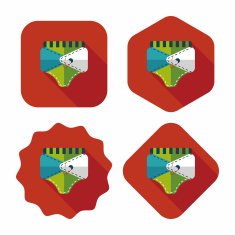 diaper flat icon with long shadow EPS 10 N18