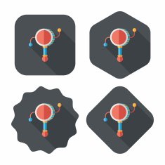 Baby toy flat icon with long shadow eps10