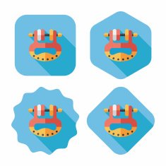Baby toy flat icon with long shadow eps10 N3