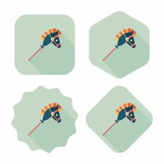 toy horse flat icon with long shadow eps10 N19