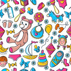 Kids and toys pattern N3