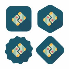 Christmas stocking flat icon with long shadow EPS 10 N13