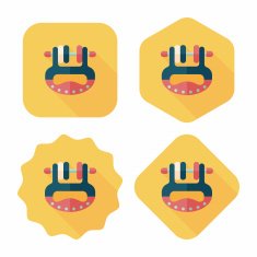 Baby toy flat icon with long shadow eps10 N5