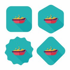 baby bath flat icon with long shadow eps10 N24
